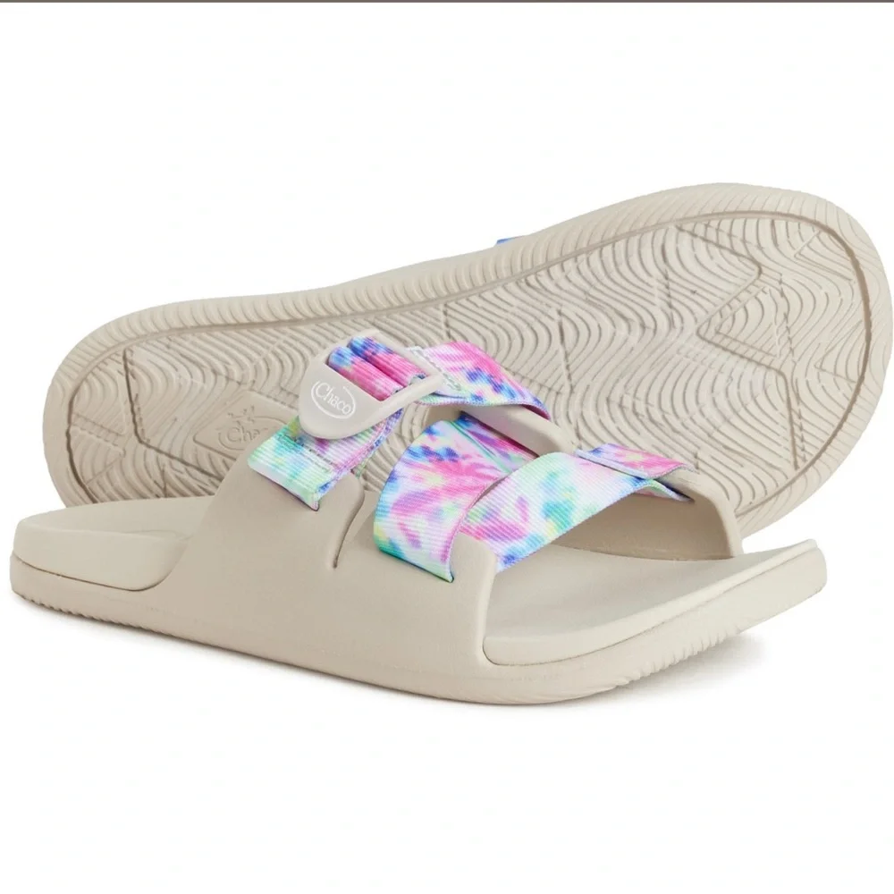 Chaco Kids Girls Chillos Slide Sandals Light Tie Dye Size 6